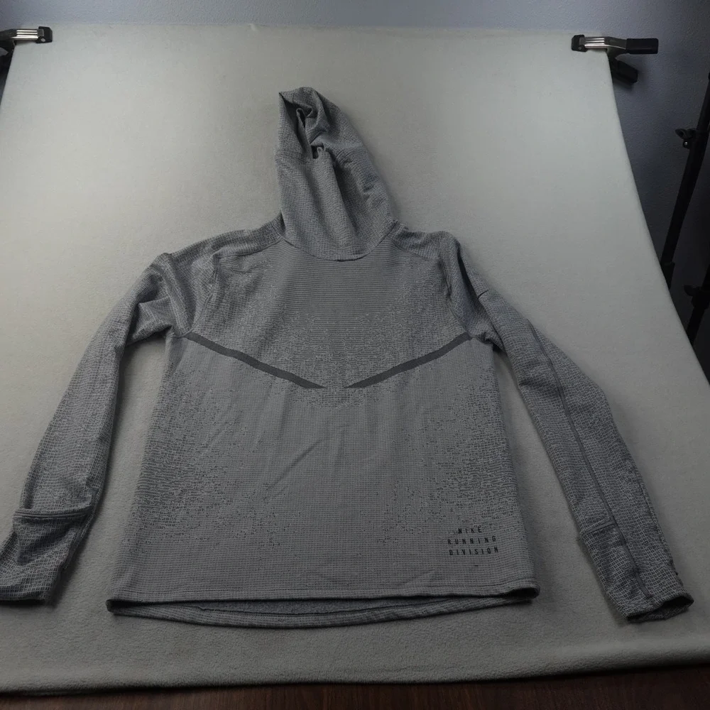 Nike Therma-FIT ADV Run Division Hoodie Mens Large Gray Running DD6110 Wool